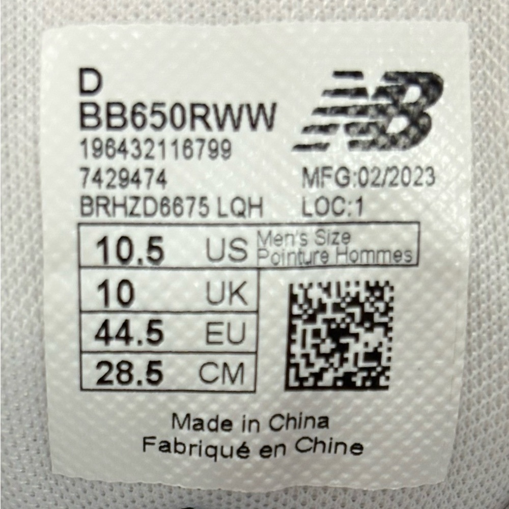 New Balance 650 Leather Shoes Men’s High top sneakers BB650RWW size 8.5 9 10.5 - Picture 9 of 9